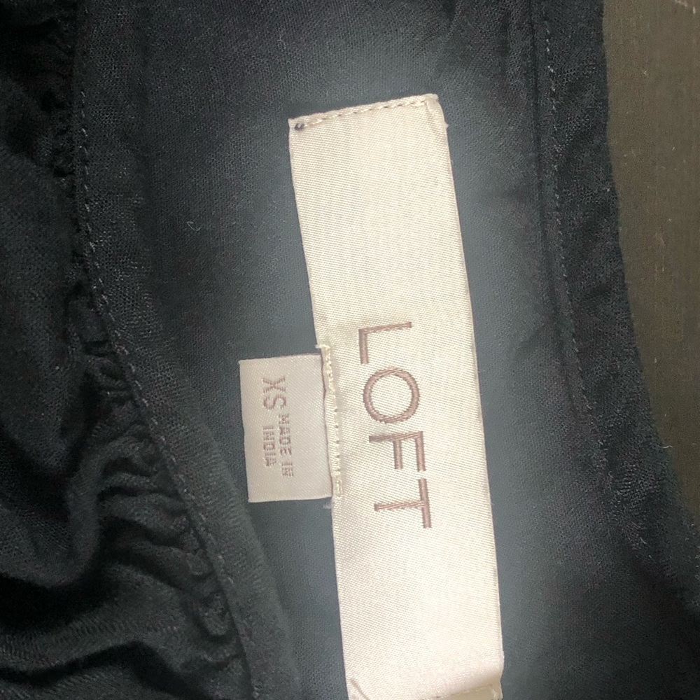 LOFT Black Long Sleeve Blouse - Picture 2 of 3